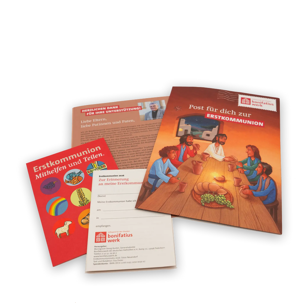 Erinnerungsbild, Tisch mit Jesus und Jüngern, sitzen am Tisch, mit Brot und Wein