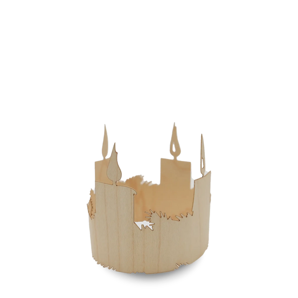 Kranz, aus Holz, 4 Kerzen