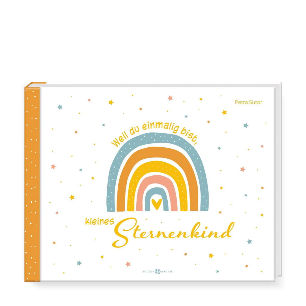 Sterne, Regenbogen mit Herz, warme Farben