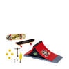 Mini-Skateboard-Set von Die Spiegelburg mit Fingerboard, roter Spin-Ramp, Werkzeug und Ersatzrollen – Fingerboard-Spielzeug im Detail.