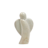 Graue, minimalistische Handschmeichler Statue in Form eines Engels