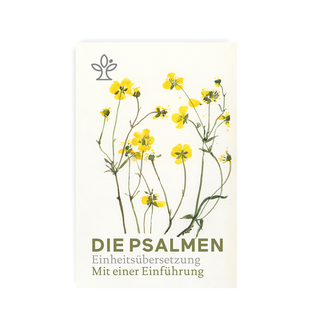 Buchcover Die Psalmen - Einheitsübersetzung mit einer Einführung mit gelben Hahnenfußblüten