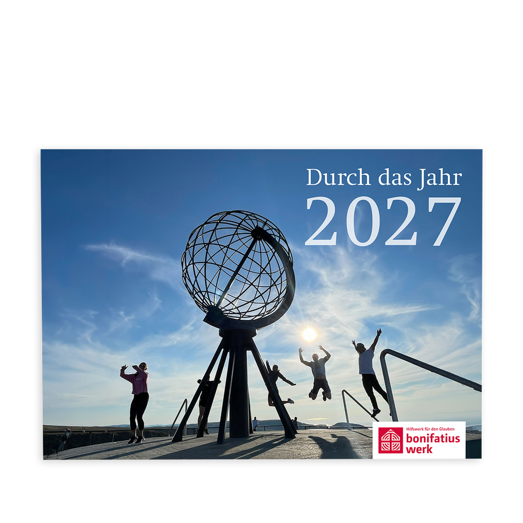 Cover von Jahreskalender Durch das Jahr 2027 mit blauem Himmel und Stahlkonstruktion